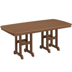 POLYWOOD Nautical 37" X 72" Teak Dining Height Table