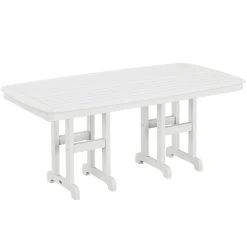 POLYWOOD Nautical 37" X 72" White Dining Height Table