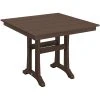 POLYWOOD Farmhouse Trestle 37" Mahogany Dining Height Table