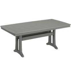 POLYWOOD Nautical Trestle 38" X 73" Slate Grey Dining Height Table