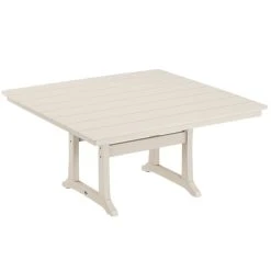 POLYWOOD Farmhouse Trestle 59" Sand Dining Height Table