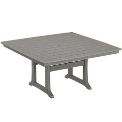 POLYWOOD Nautical Trestle 59" Slate Grey Dining Height Table