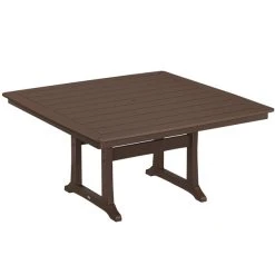 POLYWOOD Nautical Trestle 59" Mahogany Dining Height Table