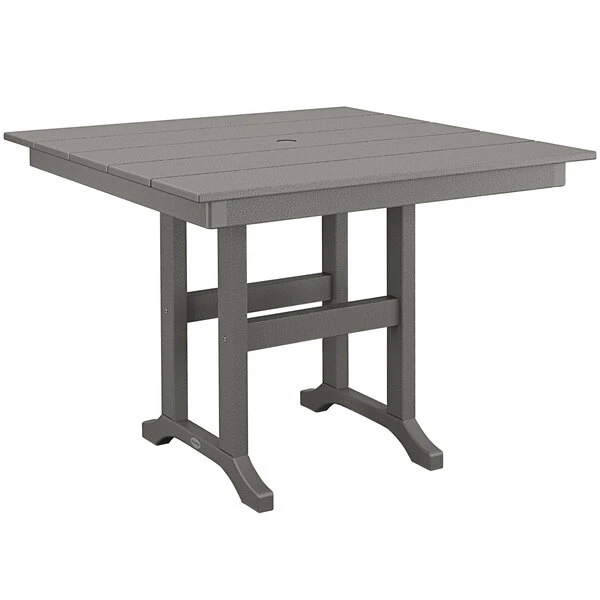 POLYWOOD Farmhouse 37" Slate Gray Dining Height Table 1 POLYWOOD Farmhouse 37" Slate Gray Dining Height Table