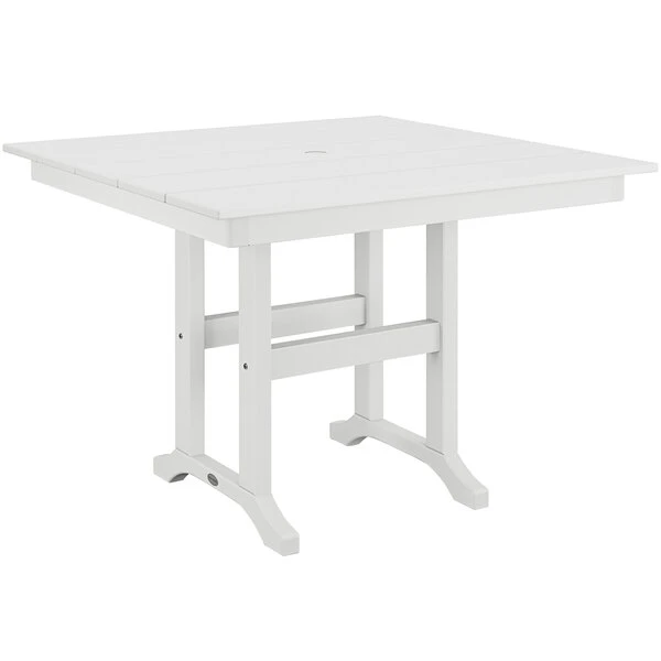 POLYWOOD Farmhouse 37" White Dining Height Table 1 POLYWOOD Farmhouse 37" White Dining Height Table