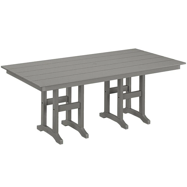 POLYWOOD Farmhouse 37" X 72" Slate Grey Dining Height Table 1 POLYWOOD Farmhouse 37" X 72" Slate Grey Dining Height Table