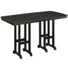 POLYWOOD Nautical 37" X 72" Black Bar Height Table