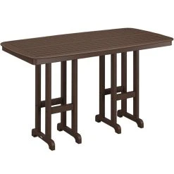 POLYWOOD Nautical 37" X 72" Mahogany Bar Height Table