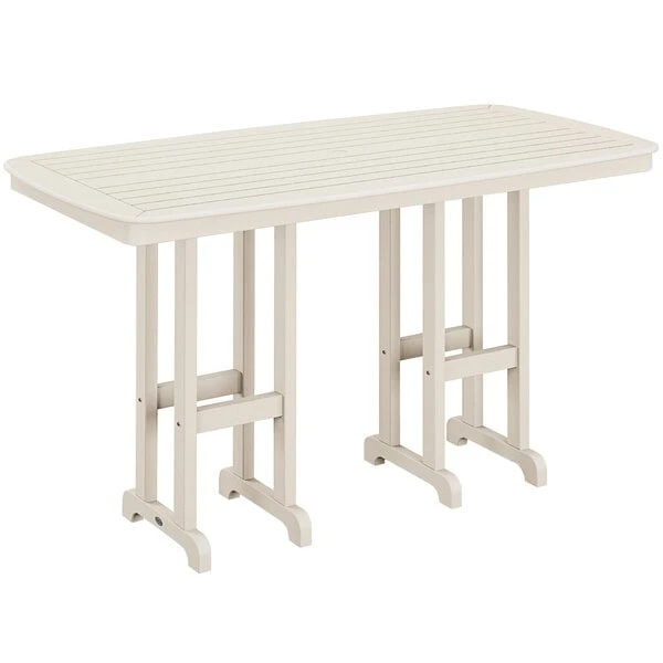 POLYWOOD Nautical 37" X 72" Sand Bar Height Table 1 POLYWOOD Nautical 37" X 72" Sand Bar Height Table