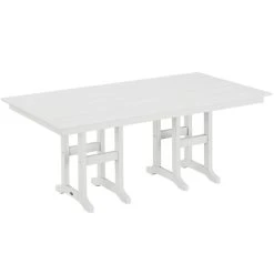 POLYWOOD Farmhouse 37" X 72" White Dining Height Table