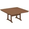 POLYWOOD Nautical Trestle 59" Teak Dining Height Table