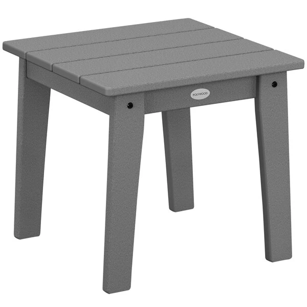 POLYWOOD Lakeside 18 1/4" Slate Grey End Table 1 POLYWOOD Lakeside 18 1/4" Slate Grey End Table