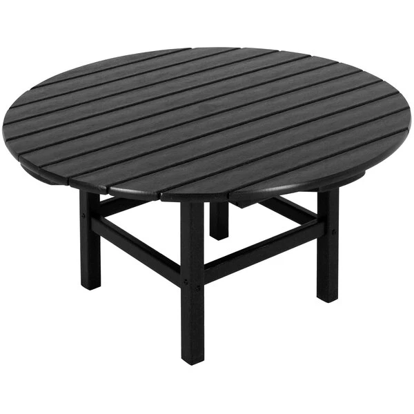 POLYWOOD 38" Black Round Conversation Table 1 POLYWOOD 38" Black Round Conversation Table