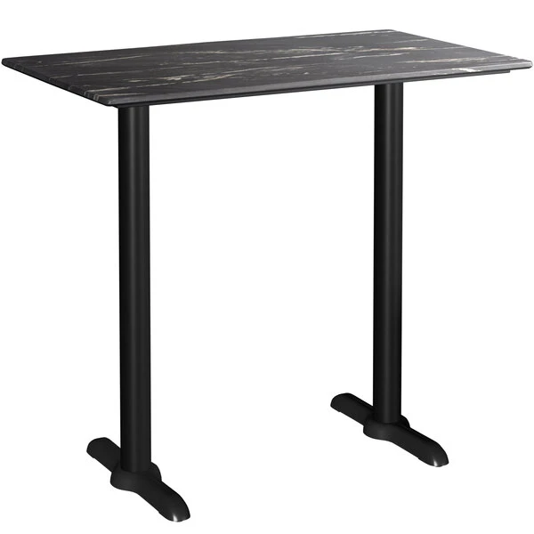LT&S Excalibur Lancaster Table & Seating Excalibur 27 1/2" X 47 3/16" Rectangular Bar Height Table With Smooth Letizia Finish And Two End Outdoor Base Plates 2 LT&S Excalibur Lancaster Table & Seating Excalibur 27 1/2" X 47 3/16" Rectangular Bar Height Table With Smooth Letizia Finish And Two End Outdoor Base Plates - Image 2