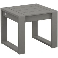 POLYWOOD Edge 19 7/8" Slate Gray End Table