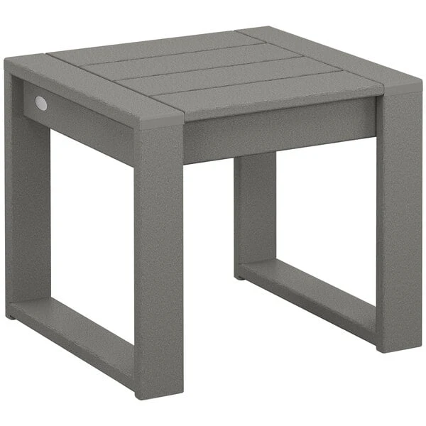 POLYWOOD Edge 19 7/8" Slate Gray End Table 1 POLYWOOD Edge 19 7/8" Slate Gray End Table