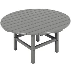 POLYWOOD 38" Slate Grey Round Conversation Table