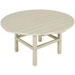POLYWOOD 38" Sand Round Conversation Table