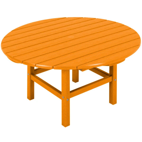 POLYWOOD 38" Tangerine Round Conversation Table 1 POLYWOOD 38" Tangerine Round Conversation Table