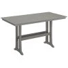 POLYWOOD Farmhouse Trestle 37" X 72" Slate Grey Bar Height Table
