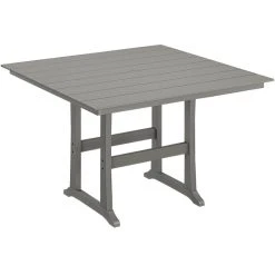 POLYWOOD Farmhouse Trestle 59" Slate Grey Bar Height Table