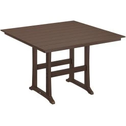 POLYWOOD Farmhouse Trestle 59" Mahogany Bar Height Table