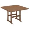POLYWOOD Farmhouse Trestle 59" Teak Bar Height Table