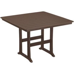 POLYWOOD Nautical Trestle 59" Mahogany Bar Height Table