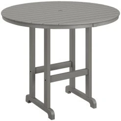 POLYWOOD 48" Slate Grey Round Bar Height Table