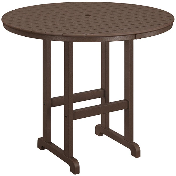 POLYWOOD 48" Mahogany Round Bar Height Table 1 POLYWOOD 48" Mahogany Round Bar Height Table