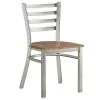 Lancaster Table & Seating Clear Coat Finish Ladder Back Chair With Vintage Wood Seat