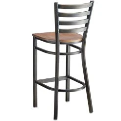 Lancaster Table & Seating Distressed Copper Finish Ladder Back Bar Stool With Vintage Wood Seat 6 Lancaster Table & Seating Distressed Copper Finish Ladder Back Bar Stool With Vintage Wood Seat -Zown Shop 2197783