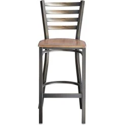 Lancaster Table & Seating Distressed Copper Finish Ladder Back Bar Stool With Vintage Wood Seat 7 Lancaster Table & Seating Distressed Copper Finish Ladder Back Bar Stool With Vintage Wood Seat -Zown Shop 2197784