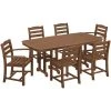 POLYWOOD La Casa Cafe 7-Piece Teak Dining Set With Nautical Table