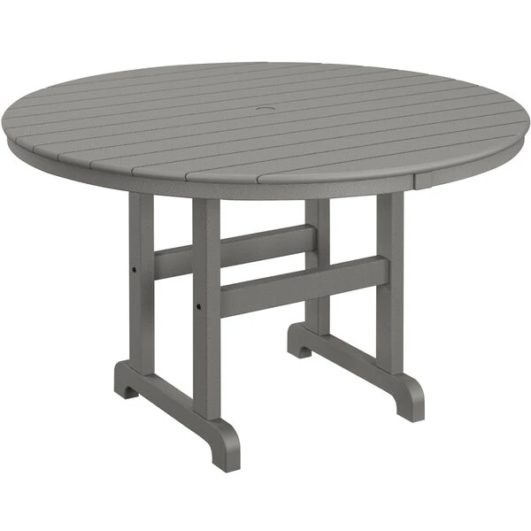 POLYWOOD 48" Slate Grey Round Dining Height Table 1 POLYWOOD 48" Slate Grey Round Dining Height Table