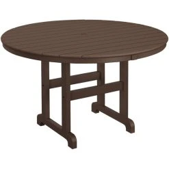 POLYWOOD 48" Mahogany Round Dining Height Table