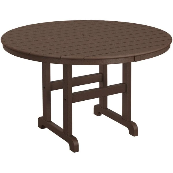 POLYWOOD 48" Mahogany Round Dining Height Table 1 POLYWOOD 48" Mahogany Round Dining Height Table