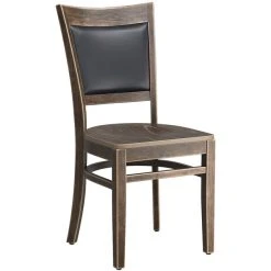 Lancaster Table & Seating Sofia Vintage Finish Upholstered Back Chair With Vintage Wood Seat