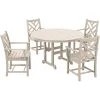 POLYWOOD Chippendale 5-Piece Sand Dining Set With 4 Arm Chairs