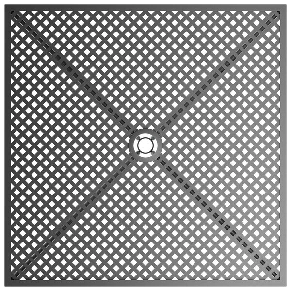 Lancaster Table & Seating Harbor Black 30" Square Outdoor Standard Height Table With Ornate Legs And 2 Arm Chairs 4 Lancaster Table & Seating Harbor Black 30" Square Outdoor Standard Height Table With Ornate Legs And 2 Arm Chairs - Image 4