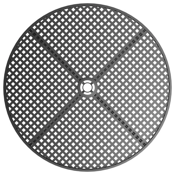 Lancaster Table & Seating Harbor Black 30" Round Outdoor Standard Height Table With Ornate Legs 3 Lancaster Table & Seating Harbor Black 30" Round Outdoor Standard Height Table With Ornate Legs - Image 3