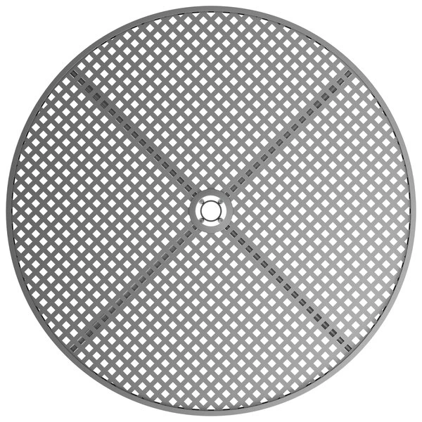 Lancaster Table & Seating Harbor Gray 36" Round Outdoor Standard Height Table With Ornate Legs And 4 Arm Chairs 4 Lancaster Table & Seating Harbor Gray 36" Round Outdoor Standard Height Table With Ornate Legs And 4 Arm Chairs - Image 4