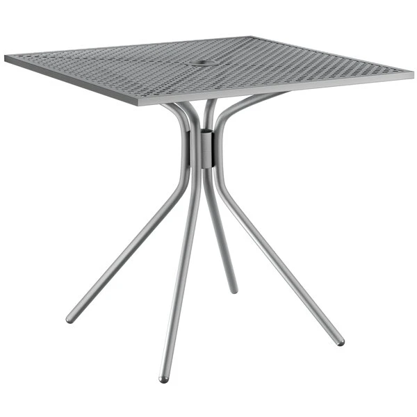 Lancaster Table & Seating Harbor Gray 30" Square Outdoor Standard Height Table With Modern Legs 2 Lancaster Table & Seating Harbor Gray 30" Square Outdoor Standard Height Table With Modern Legs - Image 2