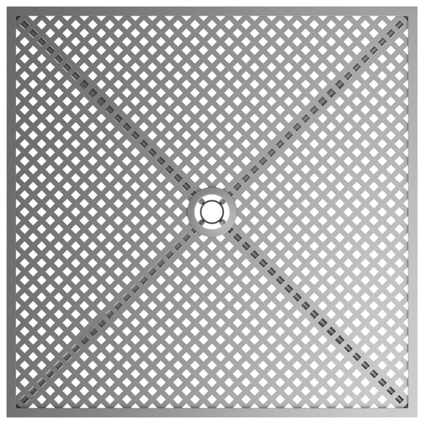 Lancaster Table & Seating Harbor Gray 30" Square Outdoor Standard Height Table With Ornate Legs And 2 Arm Chairs 4 Lancaster Table & Seating Harbor Gray 30" Square Outdoor Standard Height Table With Ornate Legs And 2 Arm Chairs - Image 4