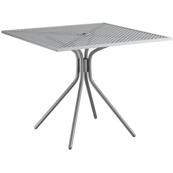 Lancaster Table & Seating Harbor Gray 36" Square Outdoor Standard Height Table With Modern Legs 2 Lancaster Table & Seating Harbor Gray 36" Square Outdoor Standard Height Table With Modern Legs - Image 2
