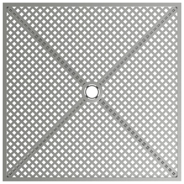 Lancaster Table & Seating Harbor Gray 30" Square Outdoor Standard Height Table With Modern Legs And 2 Side Chairs 4 Lancaster Table & Seating Harbor Gray 30" Square Outdoor Standard Height Table With Modern Legs And 2 Side Chairs - Image 4