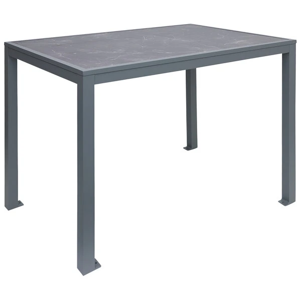 BFM Seating Surf 36" X 72" Soft Gray Aluminum Bolt-Down Pietro Top Bar Height Table 1 BFM Seating Surf 36" X 72" Soft Gray Aluminum Bolt-Down Pietro Top Bar Height Table