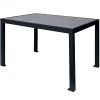 BFM Seating Surf 32" X 48" Black Aluminum Bolt-Down Pietro Top Standard Height Table