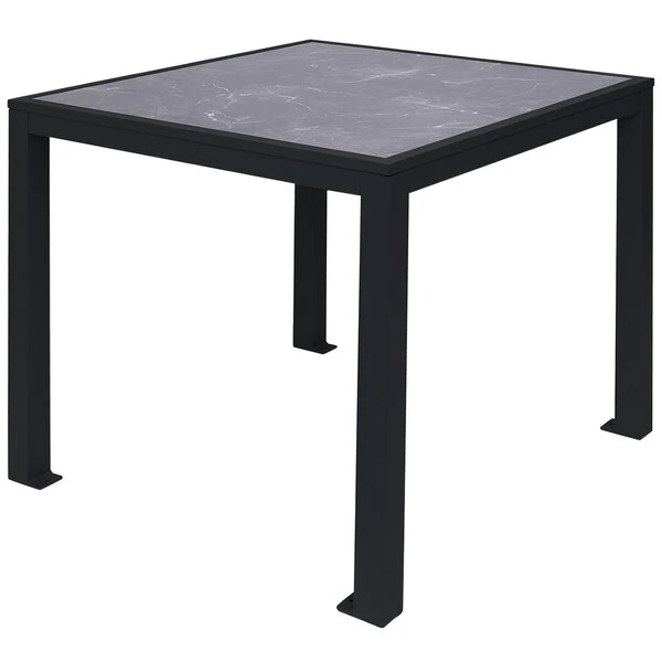 BFM Seating Surf 36" Square Black Aluminum Bolt-Down Pietro Top Standard Height Table 1 BFM Seating Surf 36" Square Black Aluminum Bolt-Down Pietro Top Standard Height Table