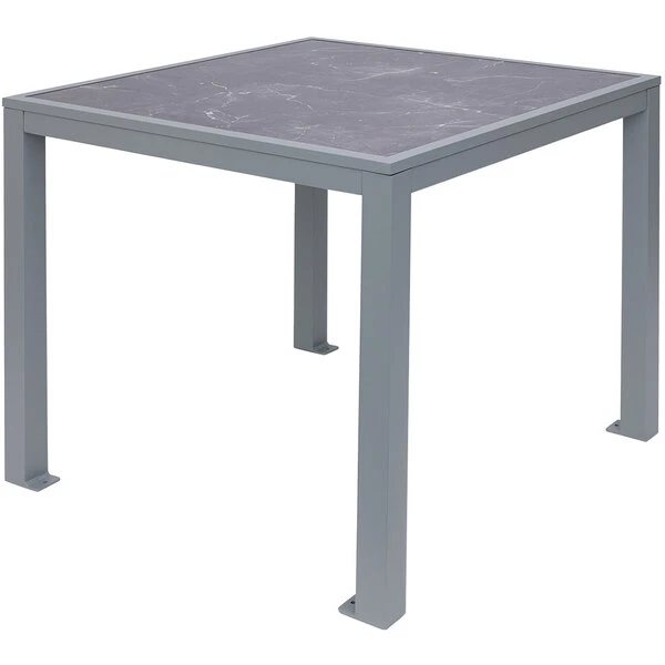 BFM Seating Surf 36" Square Soft Gray Aluminum Bolt-Down Pietro Top Standard Height Table 1 BFM Seating Surf 36" Square Soft Gray Aluminum Bolt-Down Pietro Top Standard Height Table